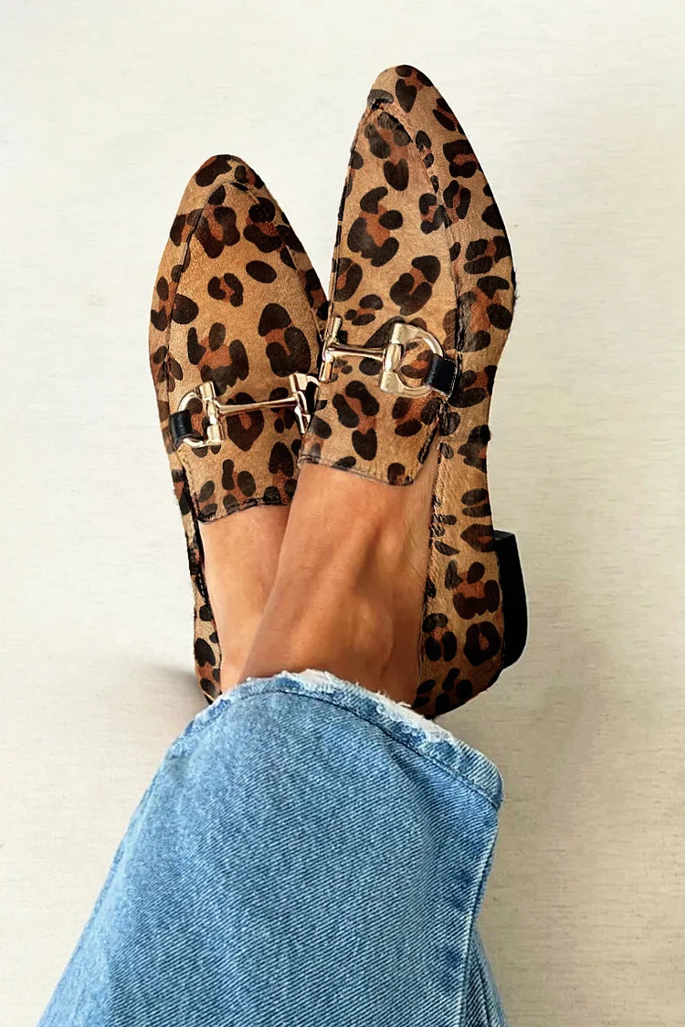 Bianca | Mocassins imprimé léopard