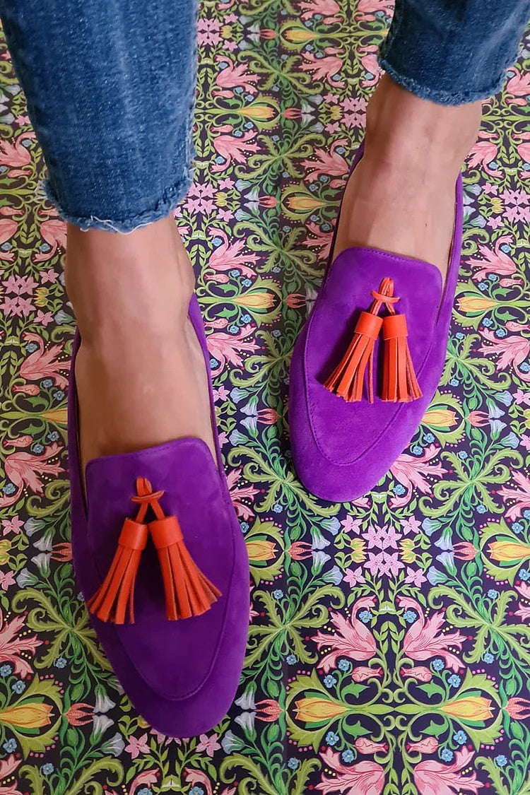 Mocasines morados con borlas | NORTHLINE STUDIO