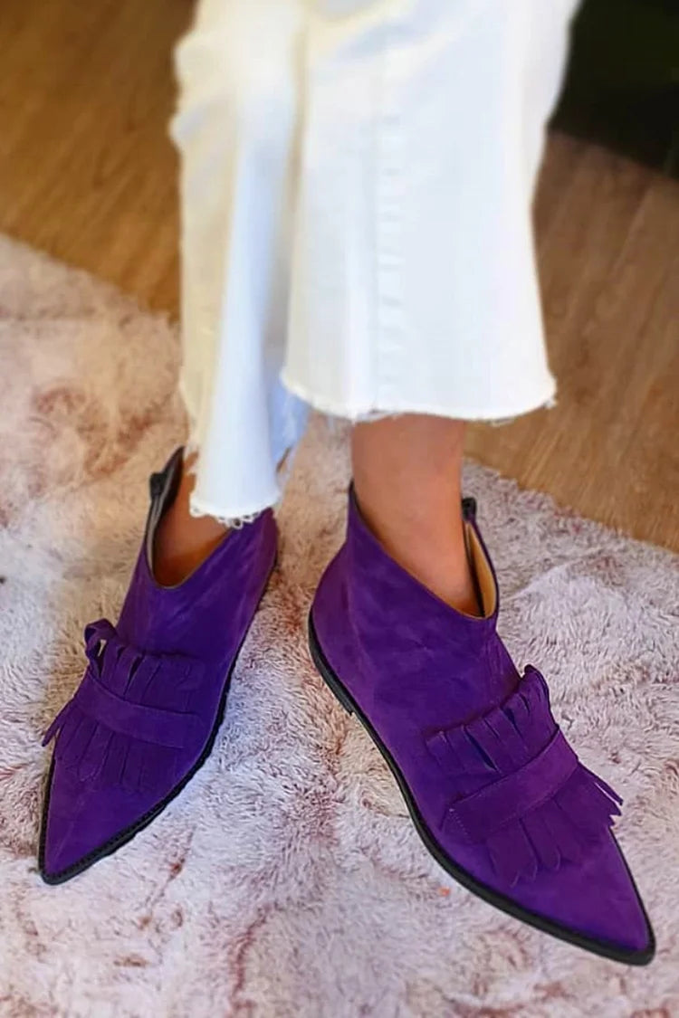 BOTINES DE TOBILLO CON FLECOS