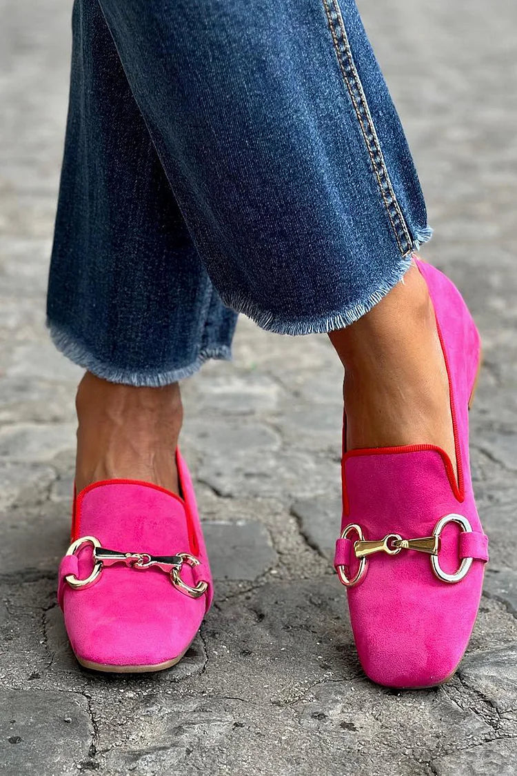 Bella | Mocassin fluo à détail métallique