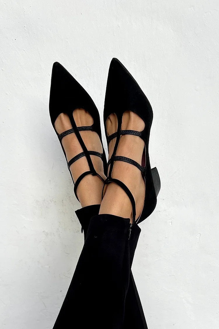 Giada™ | Zapatos de punta fina con tiras cruzadas