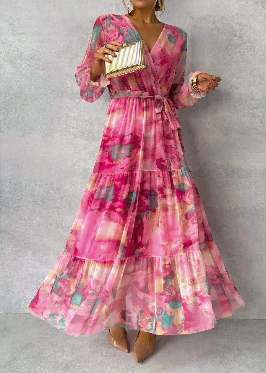 Mollie | Vestido maxi cruzado floral