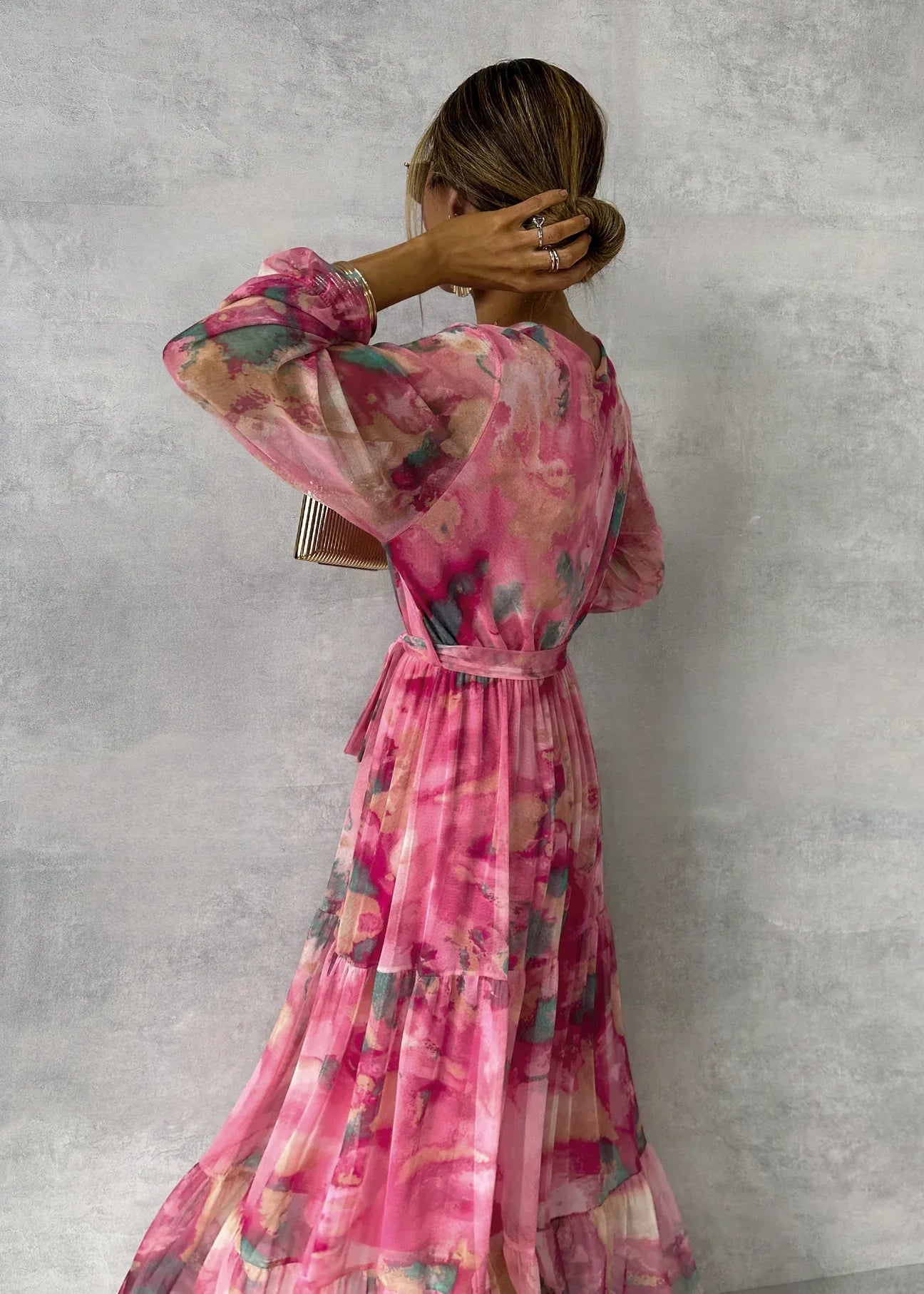 Mollie | Vestido maxi cruzado floral