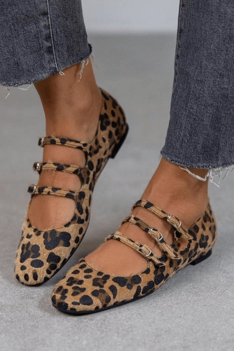 BALLERINES BOUCLE LÉOPARD