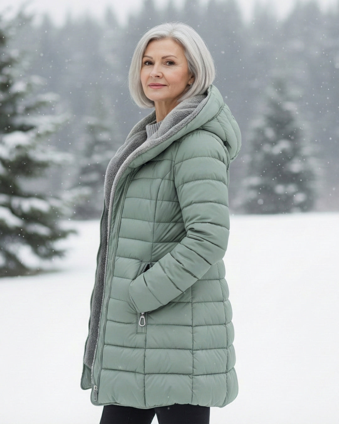 Lianda™ – Warm Fleece-Lined Puffer Coat with Flattering A-Line Fit