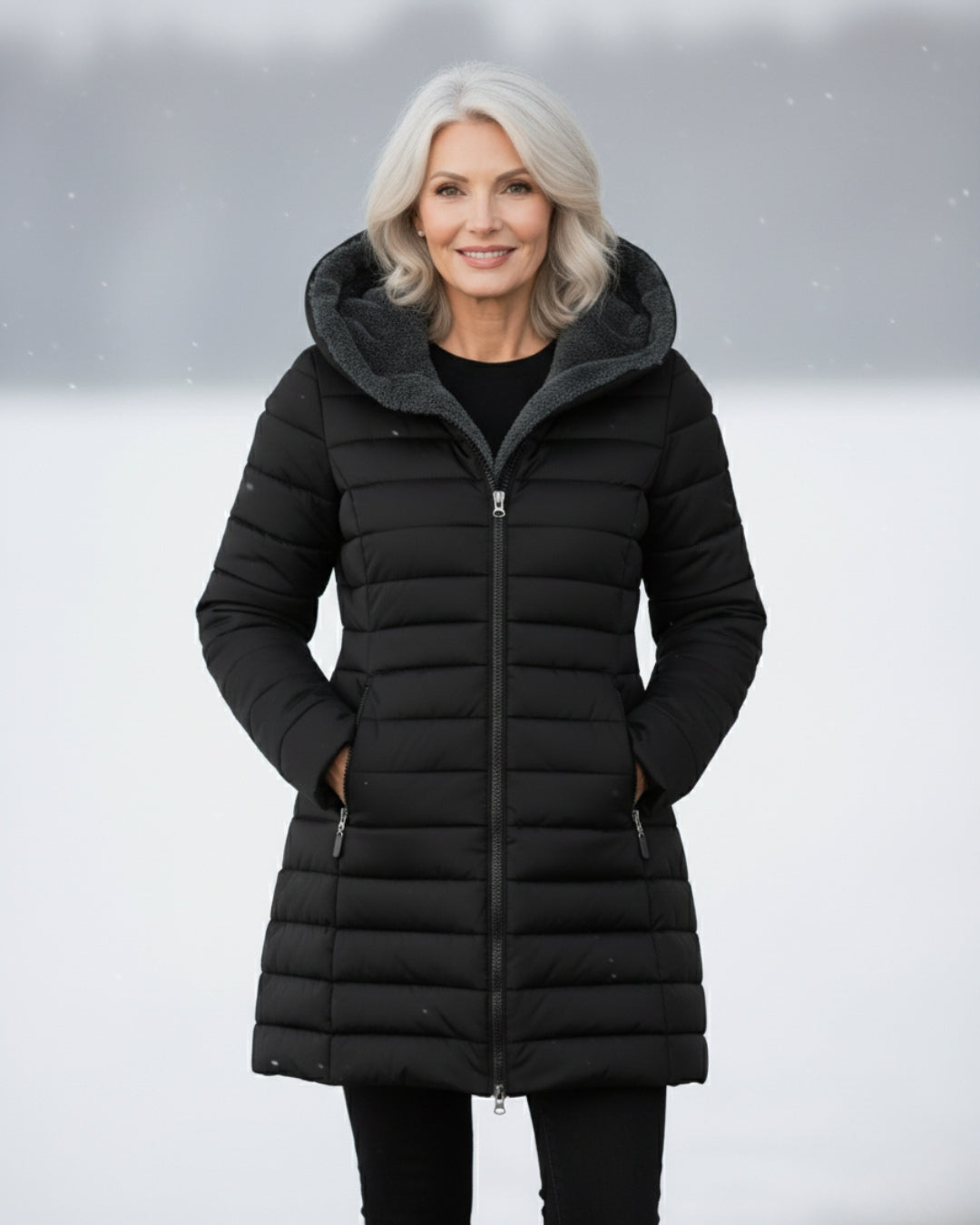 Lianda™ – Warm Fleece-Lined Puffer Coat with Flattering A-Line Fit