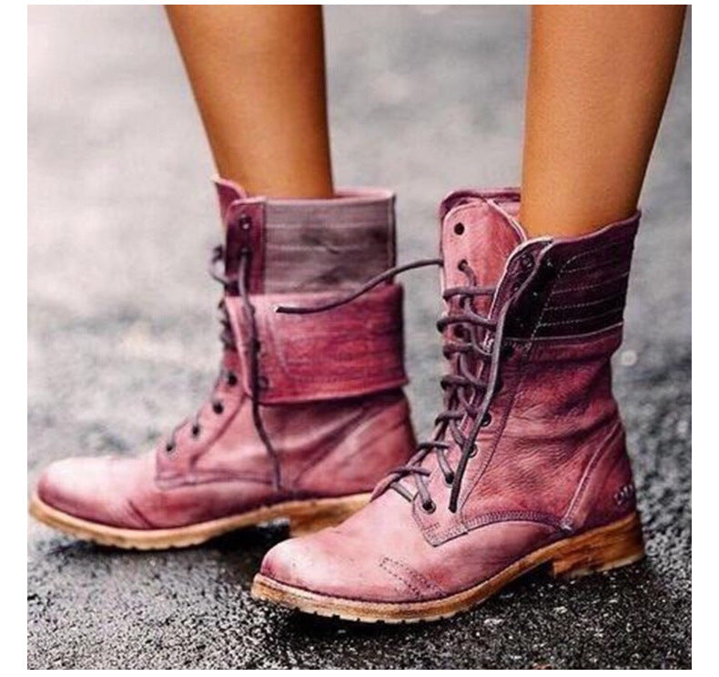 Rowena | Botas vintage con cordones para mujer