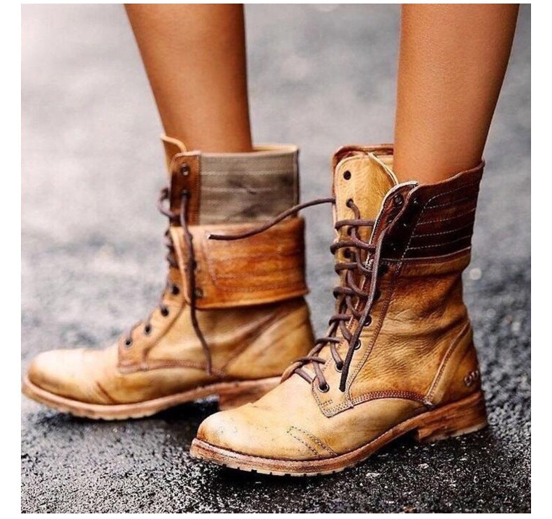 Rowena | Botas vintage con cordones para mujer