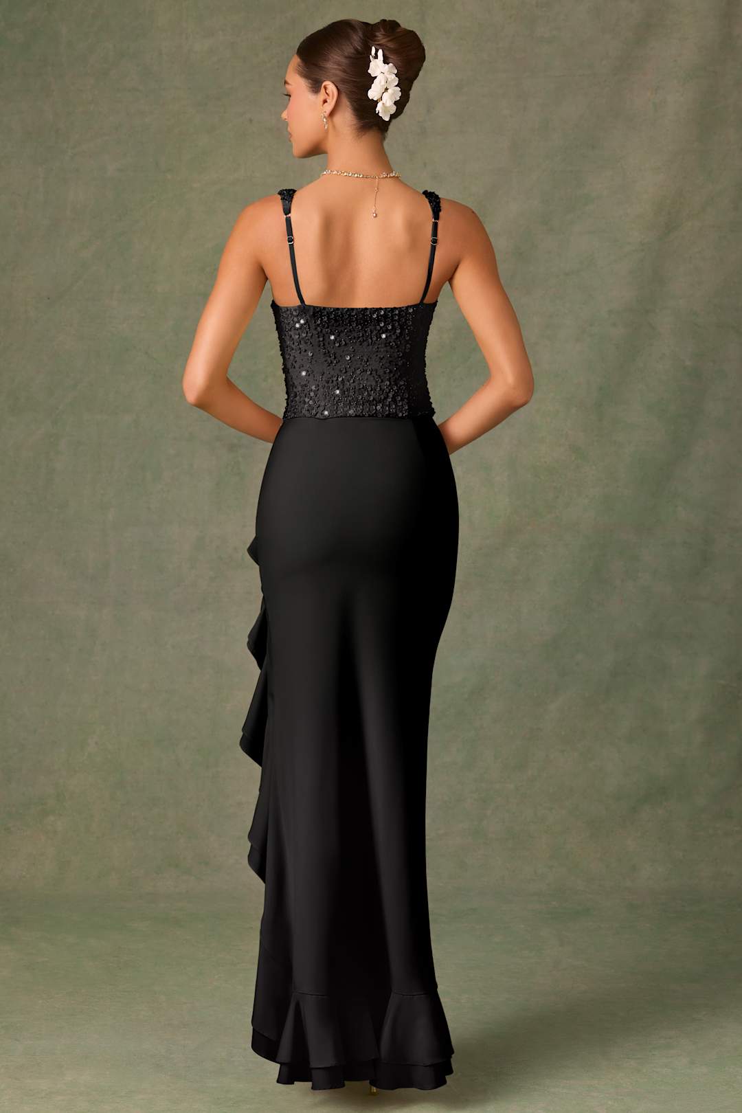 Bridgett | Robe Corset en Satin Froissé