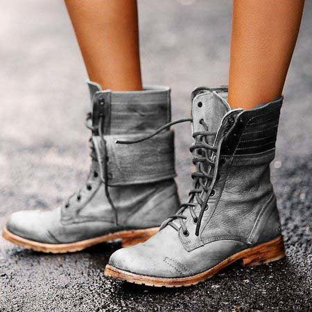 Rowena | Botas vintage con cordones para mujer
