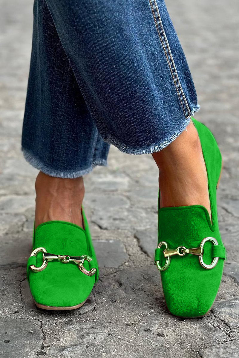 FLUORESCENT LOAFER WITH METAL DETAIL