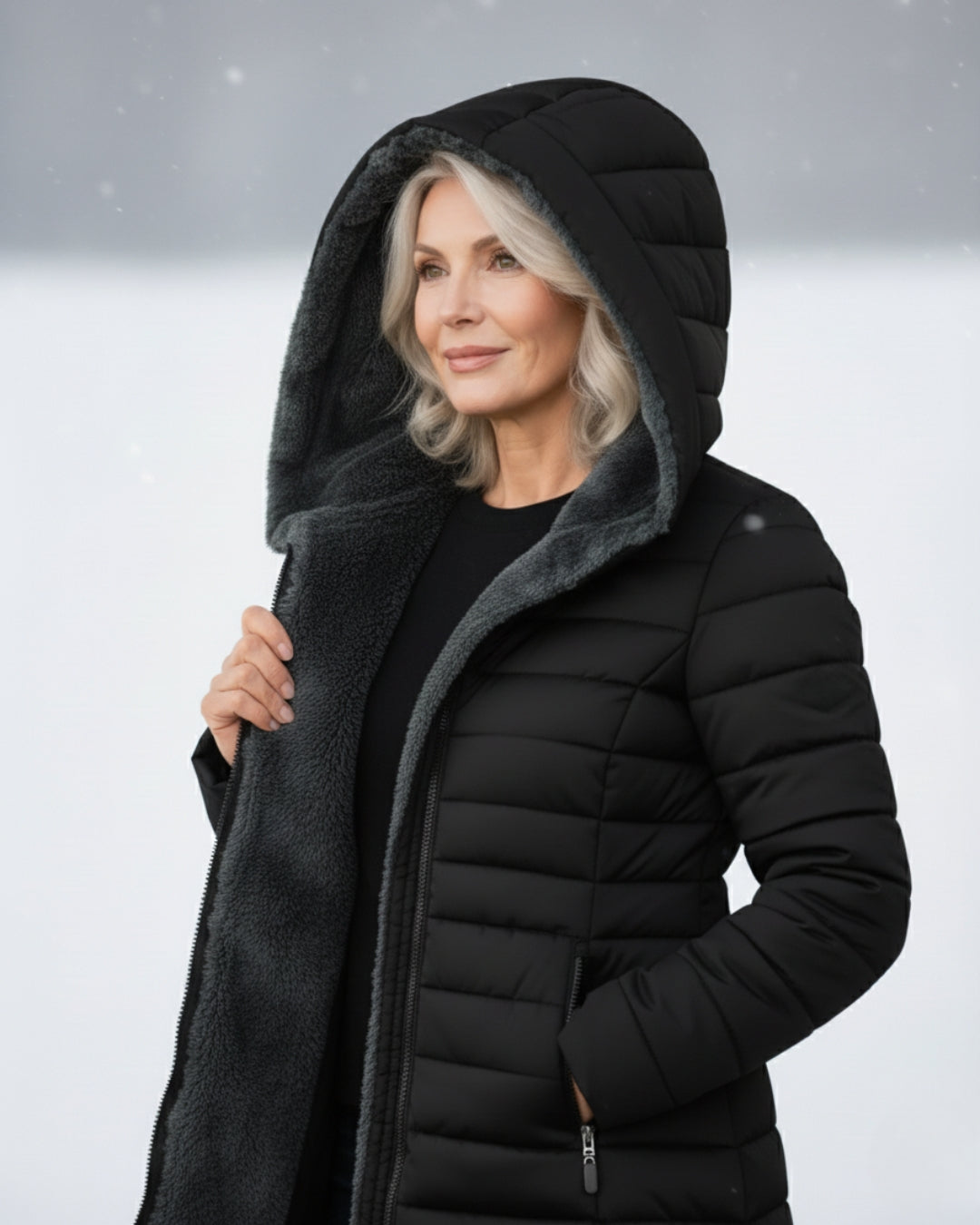 Lianda™ – Warm Fleece-Lined Puffer Coat with Flattering A-Line Fit