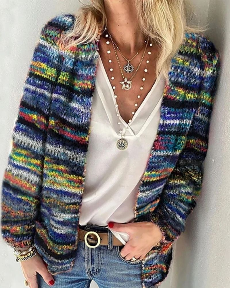Sarai - Faux Sweater Cardigan Jacket