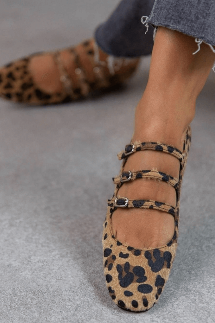 BAILARINAS CON HEBILLA DE LEOPARDO