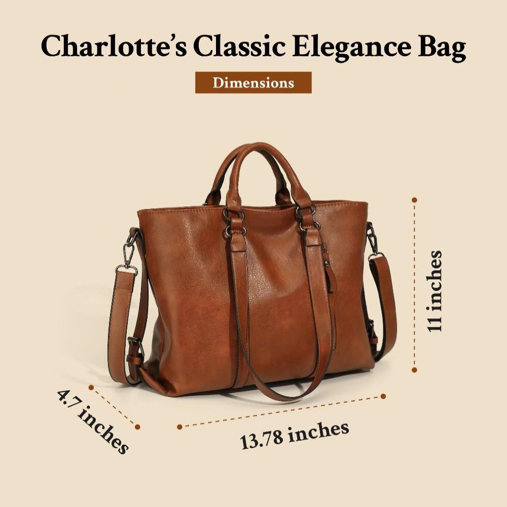 L’élégance classique de Charlotte | Sac fourre-tout vintage
