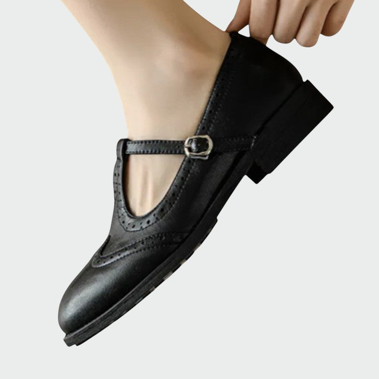 Olivia – Ballerines Mary Jane en cuir élégantes