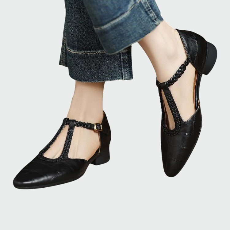 Olivia - Zapatos Mary Jane con punta y tira en T
