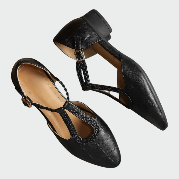 Olivia - Zapatos Mary Jane con punta y tira en T