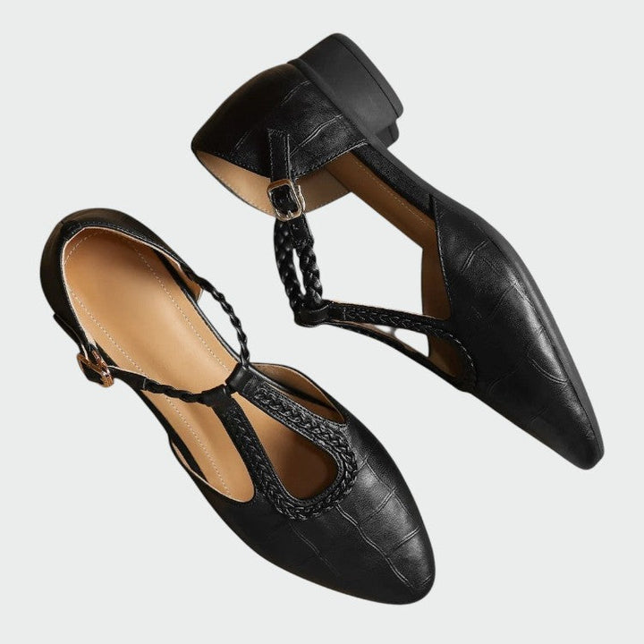 Olivia - Pointed T-Bar Mary Jane Shoes