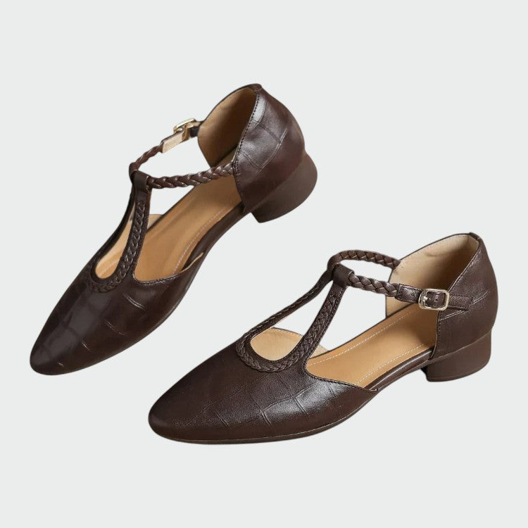 Olivia - Zapatos Mary Jane con punta y tira en T