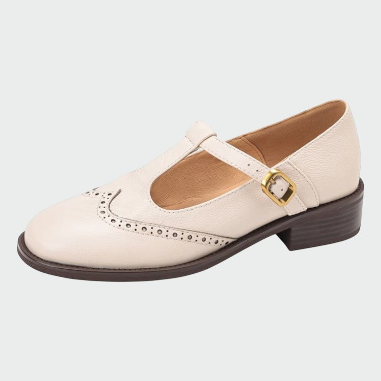 Olivia – Ballerines Mary Jane en cuir élégantes