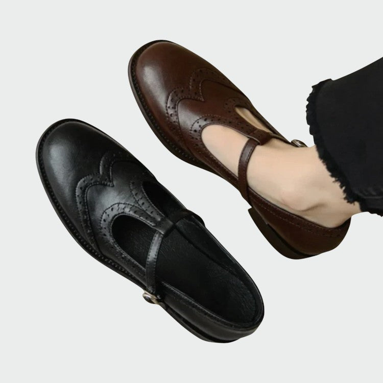 Olivia – Ballerines Mary Jane en cuir élégantes