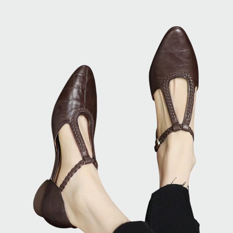 Olivia - Zapatos Mary Jane con punta y tira en T