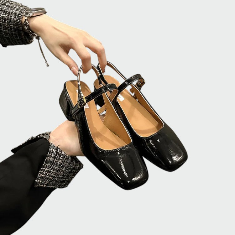 Olivia - Zapatos Mary Jane de punta cuadrada
