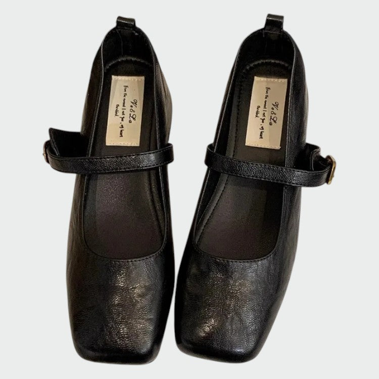 Olivia – Zapatos Mary Jane de punta cuadrada con tacón alto