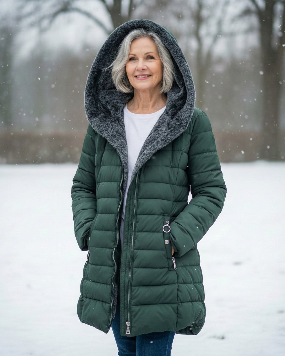Lianda™ – Warm Fleece-Lined Puffer Coat with Flattering A-Line Fit