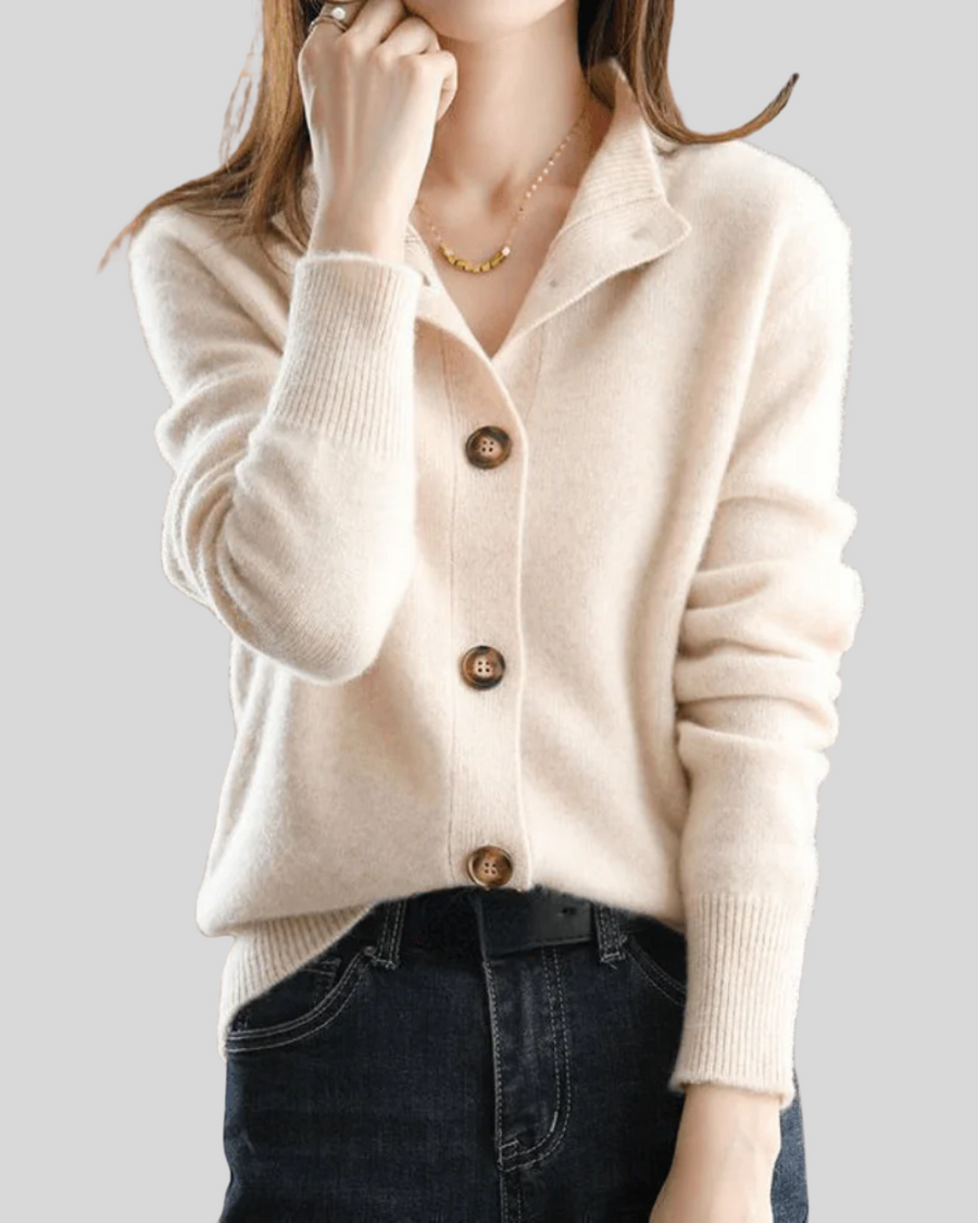 Claire | Cardigan en cachemire rétro
