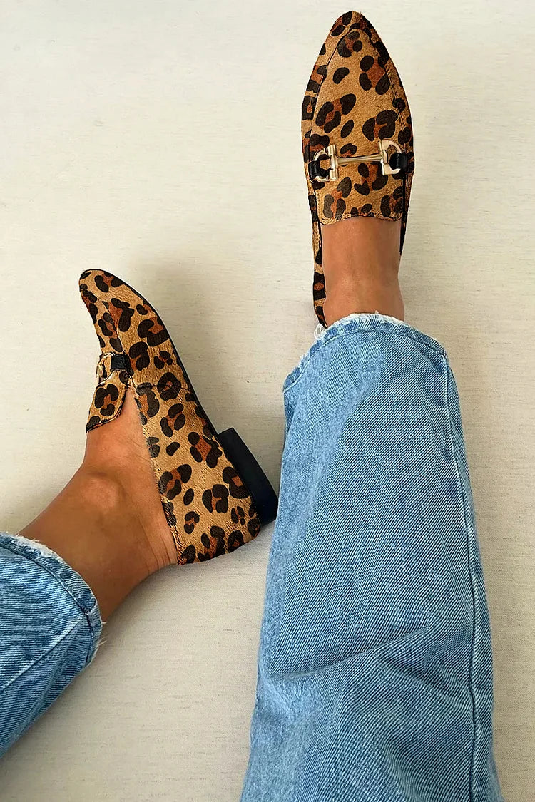 Bianca | Mocassins imprimé léopard