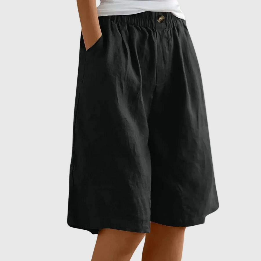Miley | Short en coton-lin élégant