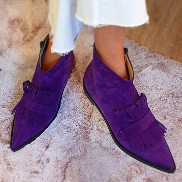 BOTINES DE TOBILLO CON FLECOS