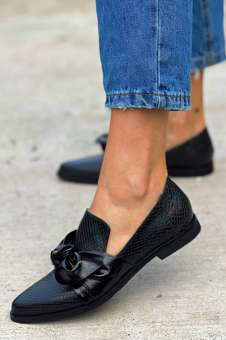 Carine | Mocassins imprimé serpent