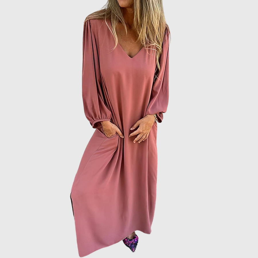 Carol™ - Longue robe bohème avec poches