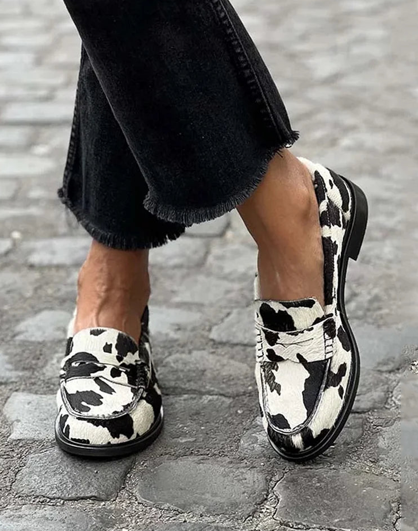 Emeryn™ | Mocassins imprimé vache
