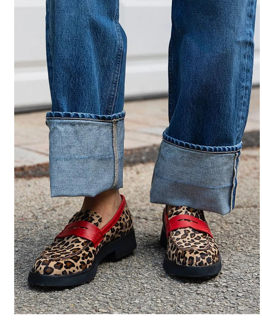 Geneva™ | Mocassins léopard à accents