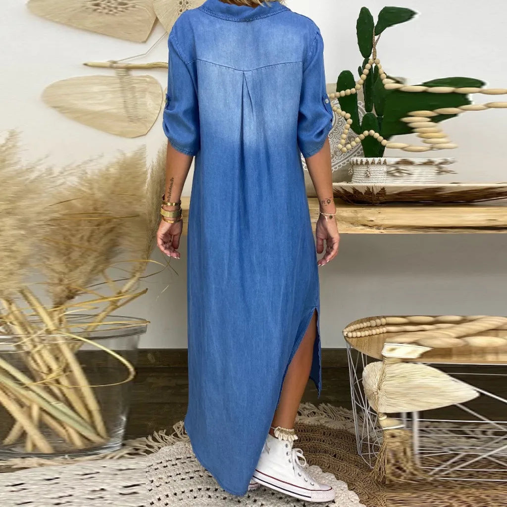 Germaine | Stylové šaty s bočním rozparkem
