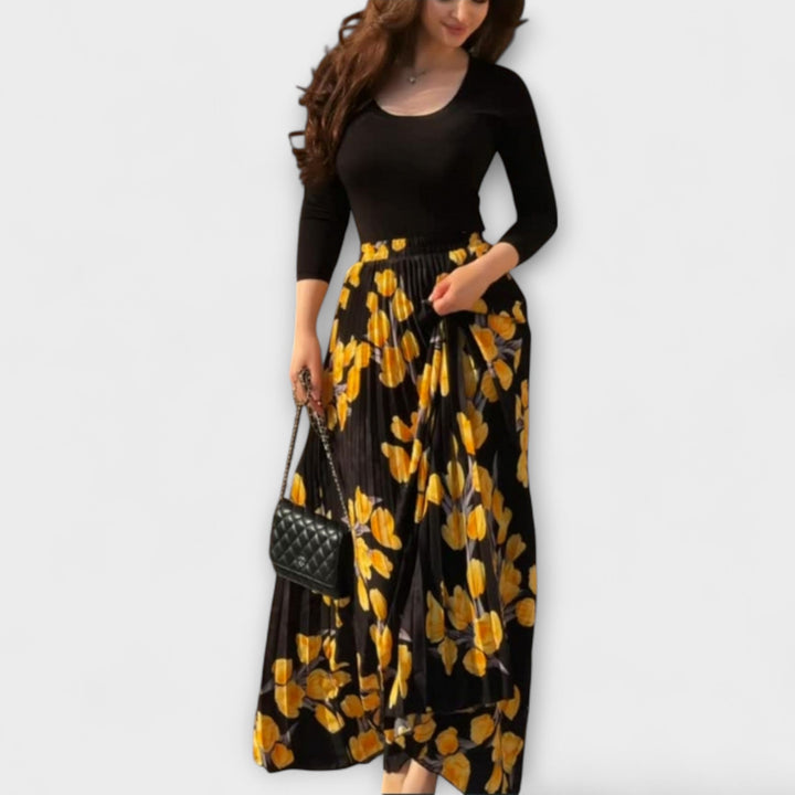 Violette - Pleated Skirt and Top Ensemble