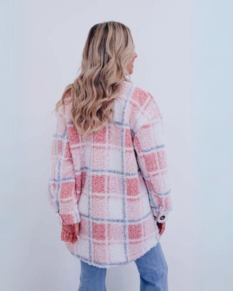 Elinara - Chaqueta de Forro Polar a Cuadros