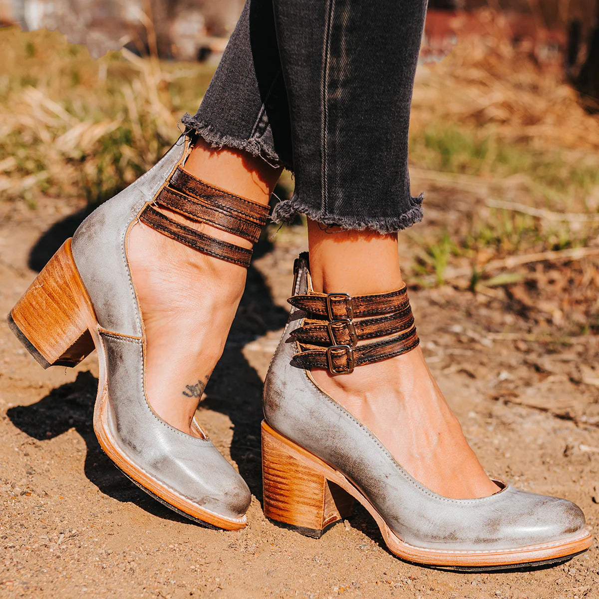 Timeless Vintage Leather Pumps
