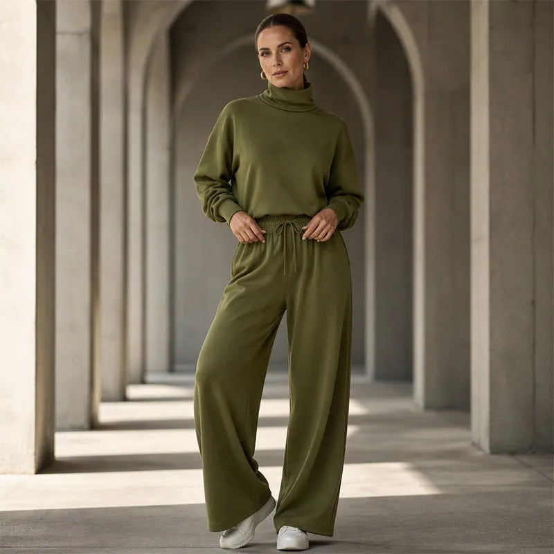 Orianna - Soft-Touch Turtleneck Two-Piece Set