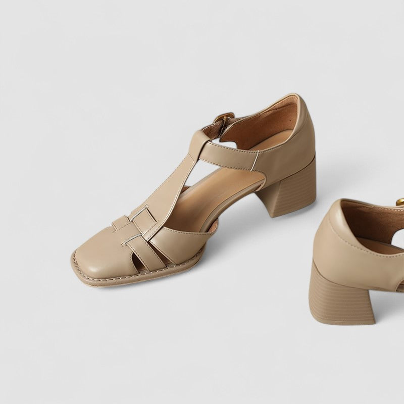 Elyxiana | Tacones Ortopédicos con Tira en T y Bloque