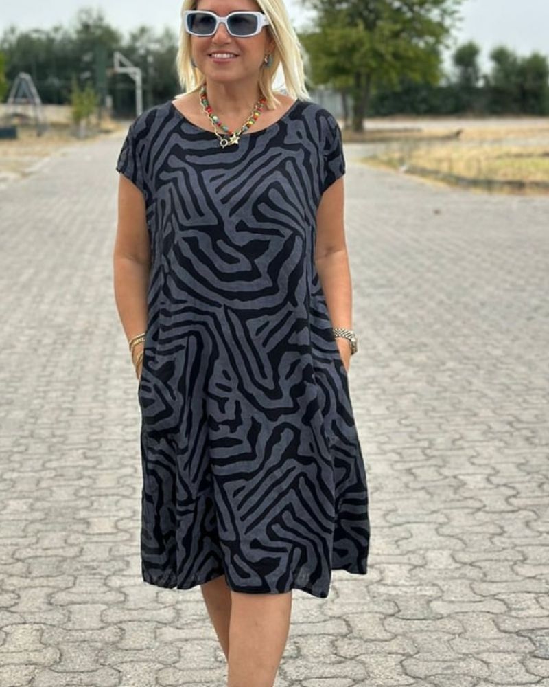 Nylah | Letní šaty s kulatým výstřihem