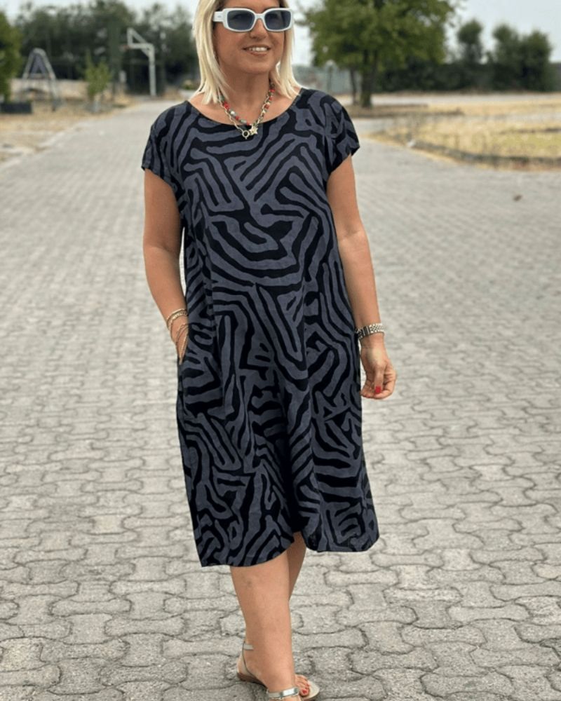 Nylah | Letní šaty s kulatým výstřihem