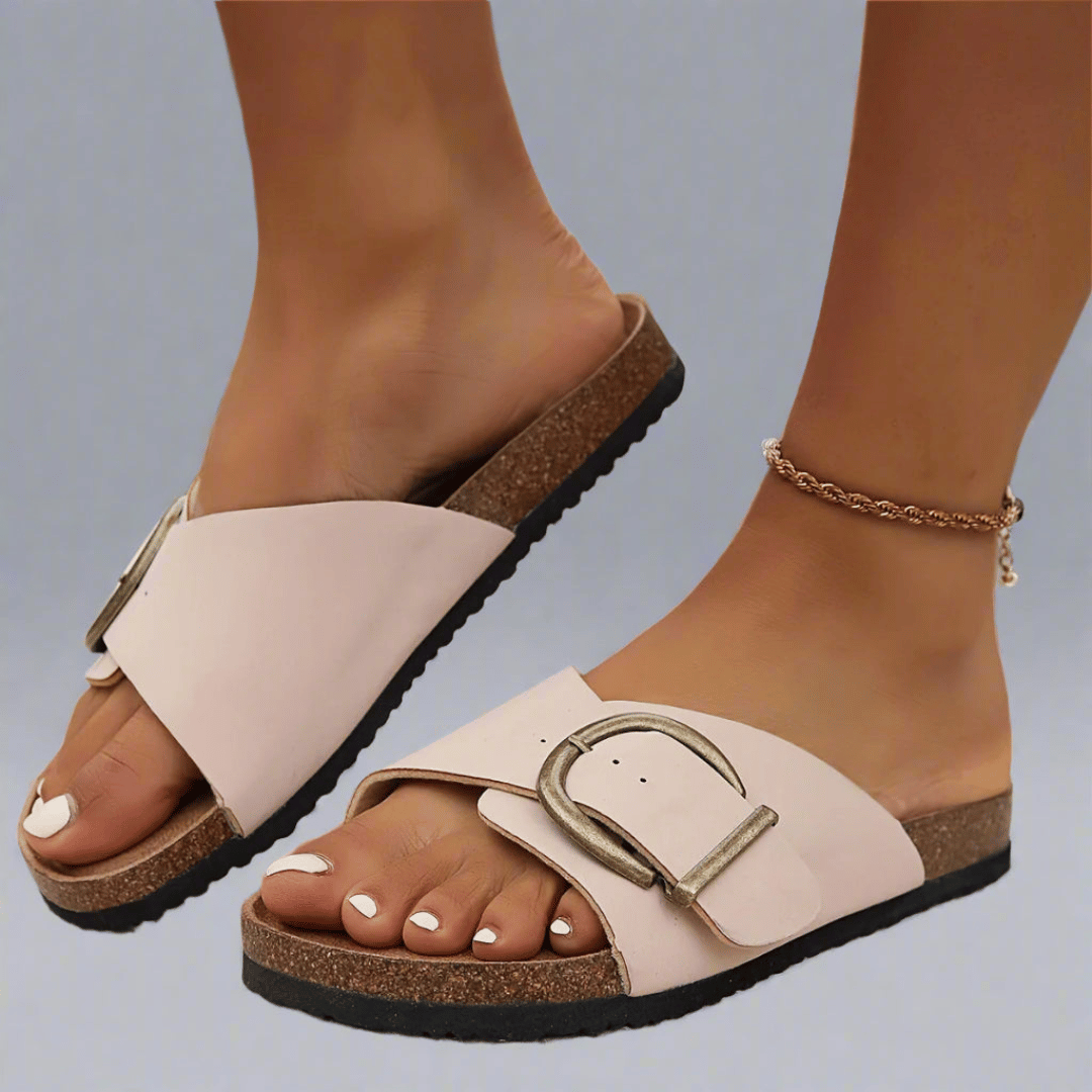 SANDALIAS SLIDE CON HEBILLA
