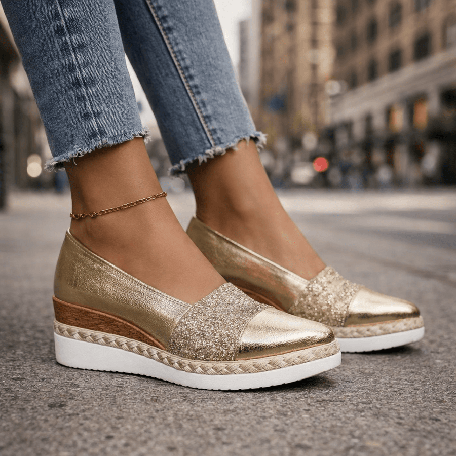 Kirsty - Sparkling Wedge Sneakers