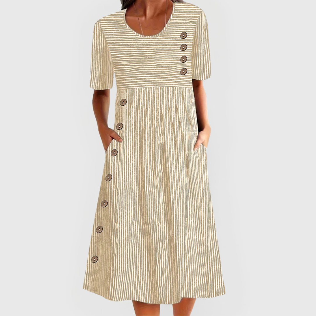 Willow | Striped Midi Dress