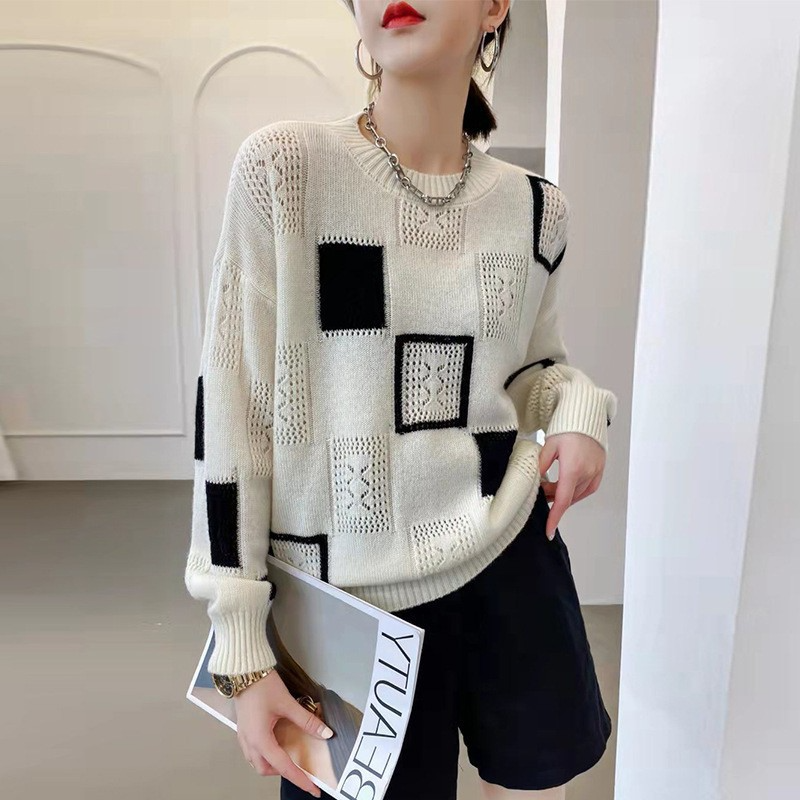 Emma - Pull en tricot confortable à motifs géométriques